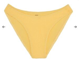 Monday Swimwear Seychelles Bikini Bottom VV yellow crinkle